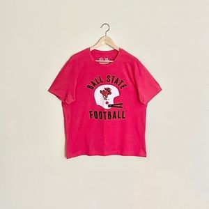 NEW Ball State University Football Cardinals Graphic Red T Shirt Adult size XL